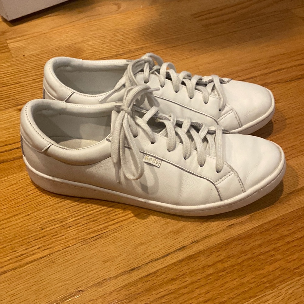 Keds Women's Ace Leather Sneaker White EUC